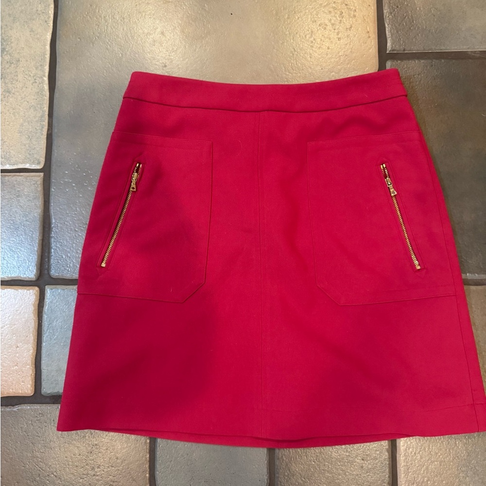 LOFT watermelon pink A-Line Mini Skirt